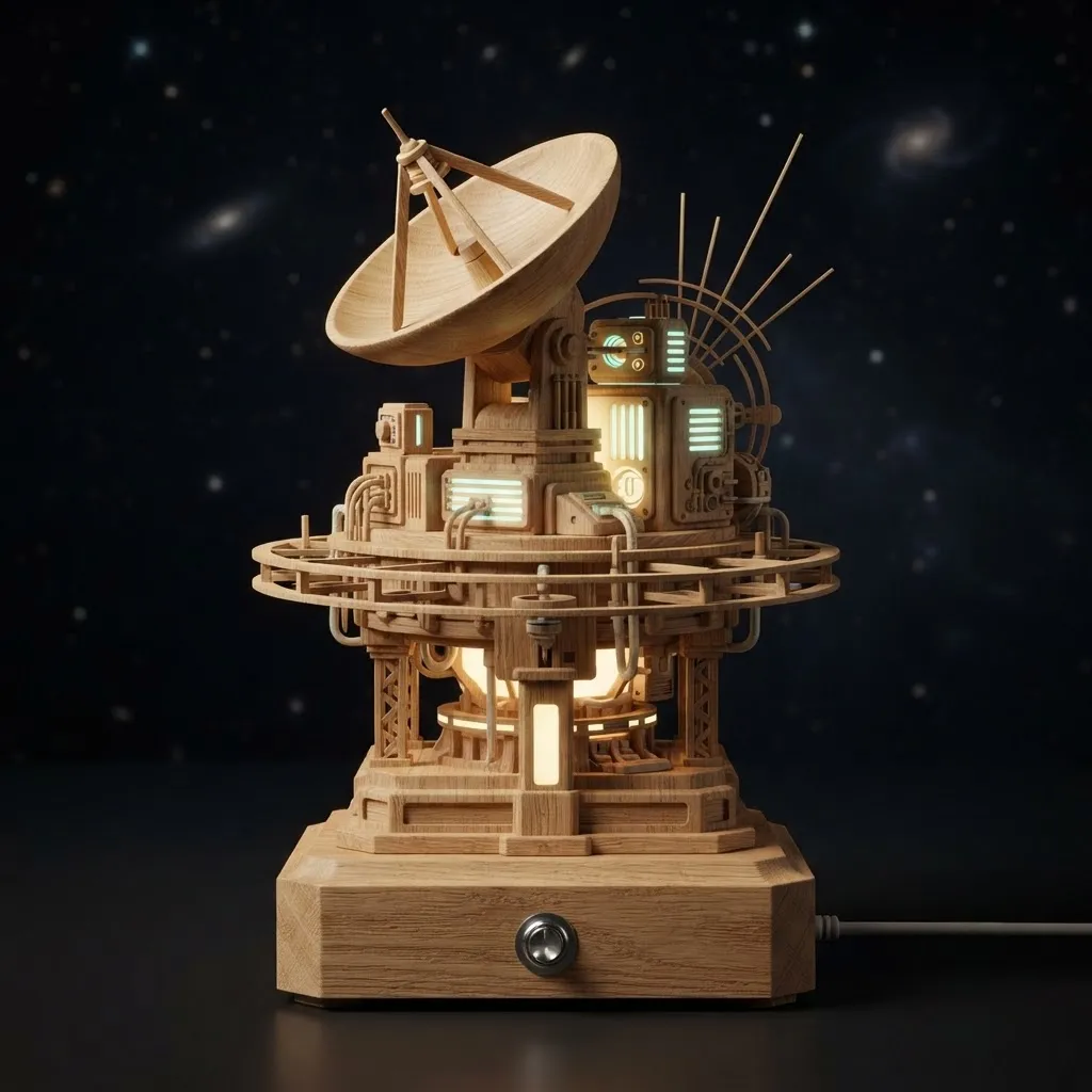 Wooden Deep Space Transmission Night Light